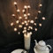 Paquet de 2 Lampe Branche Lotus Artificiel,Lumière d'arbre de Fleur Cerisier,LED Bonsaï Arbre à Fleurs Artificielles,Lotus Bouquet Twig Lumières pour Maison Noël Décoration (Blanc Chaud)