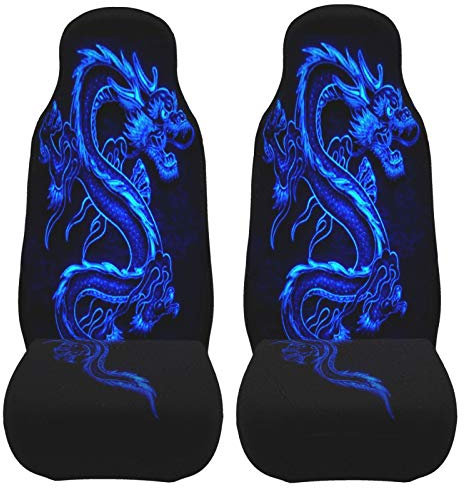 456 Innenraum Sitzschoner Blauer Drache Auto-Schonbezüge Passform Autositzbezüge rutschfeste Sitzbezüge Set Universal Für Die Meisten Autos, Lastwagen, Wagen, 52x138cm