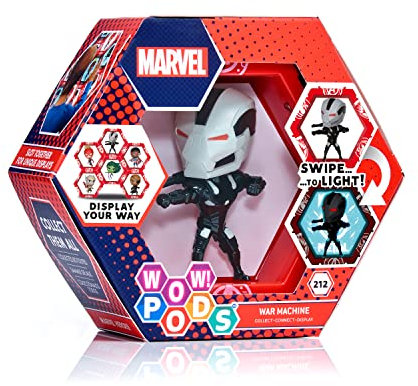 Wow! PODS Marvel Avengers Collection – War Machine | Superhelden-Spielzeug, beleuchtete Wackelkopf-Figur | offizielles Marvel-Sammelspielzeug und Geschenke | Nummer 212 in der Serie