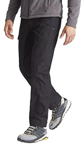 Craghoppers Mens Expert Kiwi Slim Trousers, Black, Size 38