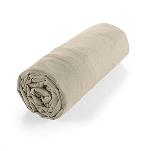 douceur d'intérieur, Spannbettlaken, 160 x 200 cm, Biolina, Taupe, 100% Bio-Baumwolle