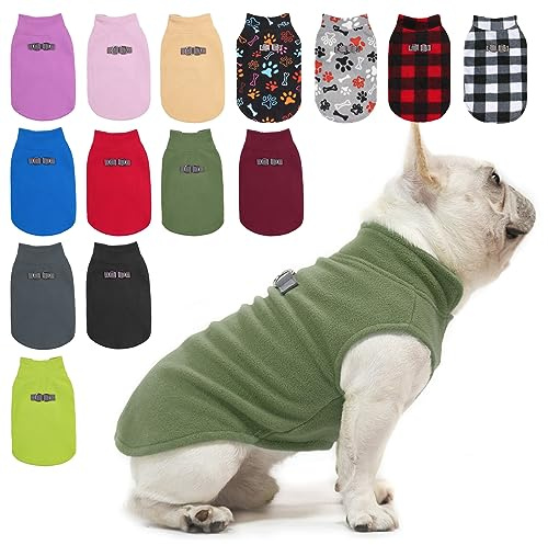 BEAUTYZOO Fleeceweste für Hunde – Winterjacke mit Kapuze und D-Ring für Leine – Warmes Mantelchen für kleine und mittelgroße Hunde