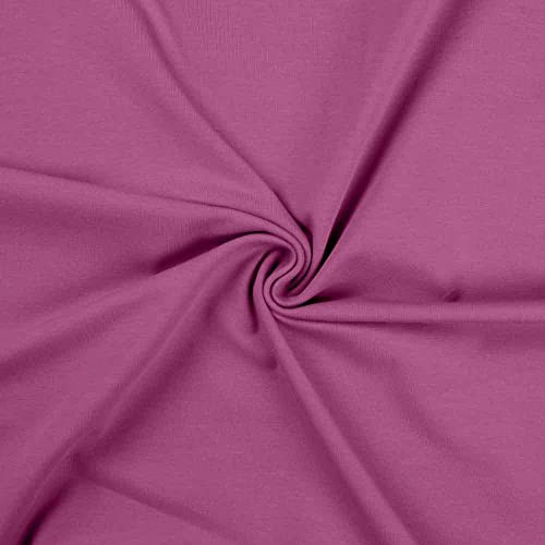Jersey Stoff in Flieder/Fuchsia als Meterware zum Nähen, 50 cm