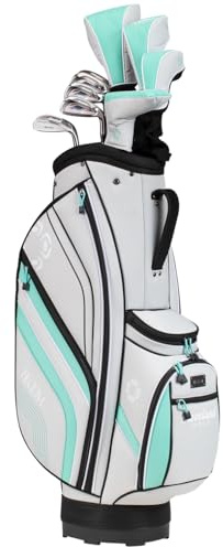 Cleveland Golf Women's Bloom Complete Golf Club Package Set, Grey/Blue, Right Hand