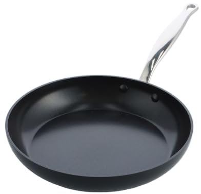 GreenPan Barcelona Hard Anodized Healthy Ceramic Nonstick 26 cm Frying Pan Skillet, PFAS Free, Stainles Steel Handle, Extra Strong Scratch Resistant, Induction, Oven Safe, Black
