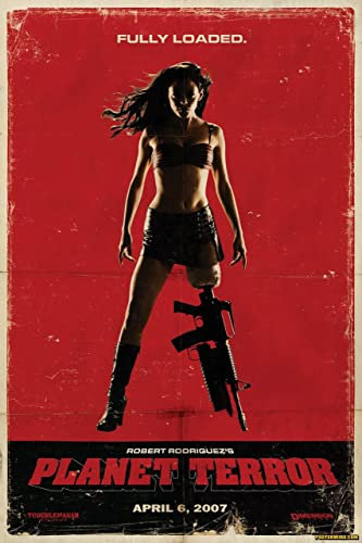 planet terror Poster A0 - Filmkunstposter in verschiedenen Größen für Wohn- oder Schlafzimmerideen. Randlose Kultfilmbilder, klassische ikonische 70er, 80er, 90er Jahre, Vintage-Retro-Wanddekoration,
