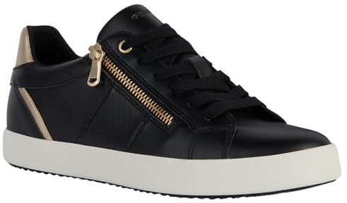 Geox Femme D Blomiee E Basket, Black Lt Gold, 38 EU