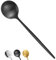 Bestdin Juego de 12 cucharas de sopa exquisitas de 20 cm (7,9 pulgadas), negro mate, de acero inoxidable, para el hogar, restaurantes y fiestas, apto para lavavajillas