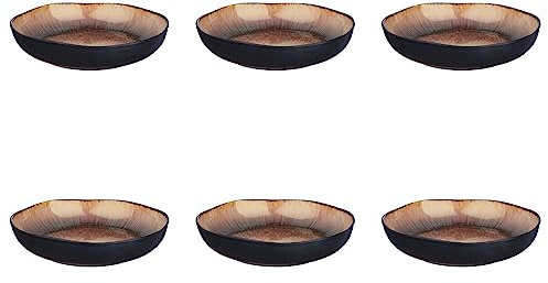 Bjorn Assiette creuse IRIS Ø22,5cm - 6 pièces - Marron sauvage