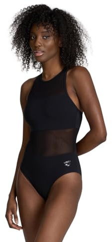 Arena Damen Arena Feel Women's Mesh Panels Vent Back Swimsuit Badeanzug (1er Pack)