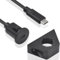 Duttek Type C Car Flush Mount Cable, USB Type C Male to Female Panel Flush Mount Extension Cable, USB C Extension Flush Panel Mount Waterproof Cable for Car Truck Boat Motorcycle Dashboard 1.5M
