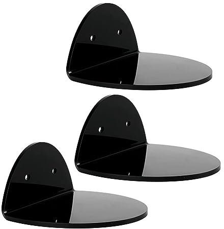 Petite Etagere Murale Sans Percage, 4PCS Circulaire Étagère Murale Extensible, Etagere Murale fixation Invisible, Murale Etagères Flottantes en Acrylique pour Bureau Chambre Salle Bains Cuisine