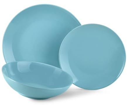 Servizio piatti Carioca azzurro 18 pz Fade Maison