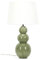 ValueLights | Green Ceramic Stacked Balls Table Lamp with a White Tapered Fabric Shade | Table Lamps, Home Décor & Improvement Essential