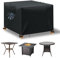 WUAYAMI Housse Table de Jardin, Housse Salon de Jardin Exterieur, Housses pour Mobilier de Jardin Imperméable Anti-UV, 420D Tissu Oxford Housse de Protection Salon de Jardin, Noir, 90x90x90 cm