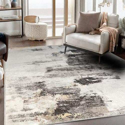 Safunion Teppich Wohnzimmer Großer Moderner Abstrakter Teppiche KurzFlor Weicher Carpet für Schlafzimmer