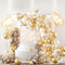 Luftballon Girlande Gold Weiß mit Schmetterlings Aufkleber, 104 Stück Weiß Transparent Gold Ballon Girlande mit Gold Konfetti Ballons für Hochzeit, Geburtstag, Babyparty, Geschlecht Reveal Dekoration