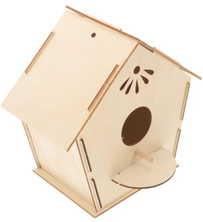 MOBUTOFU Vogelhaus Bastelset Holz zum Bemalen Selbstgemacht Vogelhaus Kinder Unlackiert Malmaterial Vogelnest Deko Selber Bauen Natur Holzspielzeug Kreatives Bastelspielzeug für Zuhause Party Hochzeit