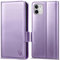 CASBST Handyhülle für iPhone 11 Hülle Premium Leder Schutzhülle Klappbar mit Kartenfach Ständer Magnet für iPhone 11 Handytasche mit RFID Kameraschutz Flip Case Klapphülle für iPhone 11 Helllila