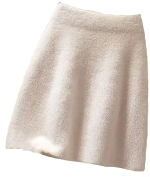 Damen Strickrock für Herbst und Winter, kurz, einfarbig, hohe Taille, Wickelröcke, Skinny, Swing, Mini-A-Linien-Rock