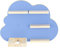 Meinposten Hörspielfigurenregal Kinderregal Wandregal Regale Magnet Blau Wolkenregal 48 x 35 cm