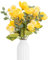 Leuyuee 2 Blumensträuße Kunstblumen Künstliche Pflanzen Blumen Deko Seidenblumen Hortensien Blumenarrangements Kernstück Hochzeit Blumenstrauß (gelbe)