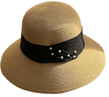Capo Sonnenhut Retro Hut Sonnenschutzhut Zylinder Camping Hut (Coffee, One Size)