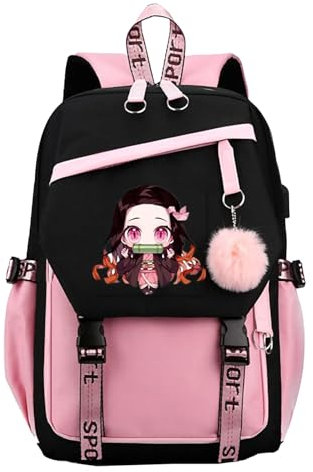 PYTRARTY Demon Rucksack,Demon Schulrucksack,Anime rucksack,Große Kapazität Rucksack,Schulrucksack,Anime Tasche