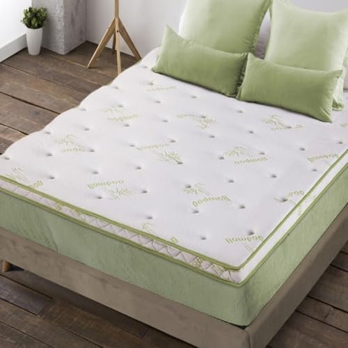 Surmatelas Mémoire de Forme épaisseur 4 cm – Fibres de Bambou Respirantes – Confort Ergonomique – Réduction des Points de Pression – Circulation de l’Air Luxury Home (140 x 190 cm 2 Places)