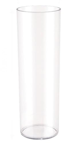 Acryl-Vase, Zylinder, rund, dekorativ, transparent, bruchfest, Acryl-Blumenzylinder für Tafelaufsätze, Blumendekoration, Zuhause, Hochzeit, Tischdekoration (15 x 40 cm)