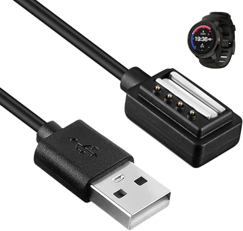 Chargeur Compatible avec Suunto Spartan Ultra HR, Spartan Sport Wrist HR, Suunto 9/Suunto D5 – Câble de Charge Magnétique,Charge Rapide et Sécurisée pour Montre Connectée, Accessoire Durable 100 cm