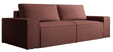 Vente-unique - Schlafsofa 4 Amelia - Polyester - Bordeaux