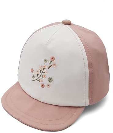 maximo Baby Girl-Cap Blume, Stickerei Klettverschluß