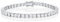 Diamond Treats 7 inch Womens Tennis Bracelet, Solid 925 Sterling Silver Bracelet for Women and Teen Girls with 4mm AAA White Cubic Zirconia Stones, Jewellery Gift for Women