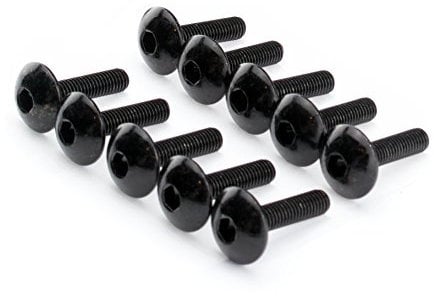 M6x20mm Linsenkopfschraube schwarz M6 Gewinde Linsenkopf breit Innensechskant - 10 Stück