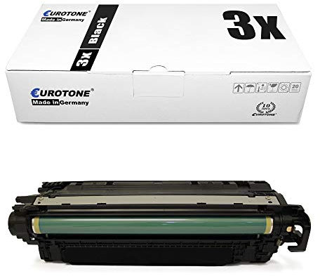 3X Eurotone kompatibler Toner für HP Laserjet Enterprise Color Flow MFP M 575 wie CE400A 507A Black