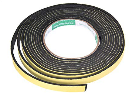 sourcing map Sealing Foam Tape 10mm Wide 3mm Thick 4m/13ft Long, Self Adhesive Weather Strip for Window Door Insulation