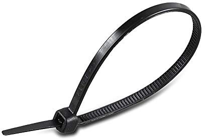 V-TAC 11174 11174 100 Cable Ties 4.5 mm Width for Tying Wires for Electricians Home Office DIY (4.5 x 300 mm, Black)