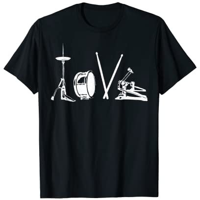 Drummer Love Drumming Retro Vintage Drum Set Schlagzeug Funny T-Shirt