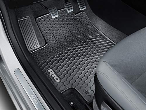 Kia Rio 2017 Fußmatten Set vorne hinten aus Gummi mit grauem Logo Original H8131ADE00GR