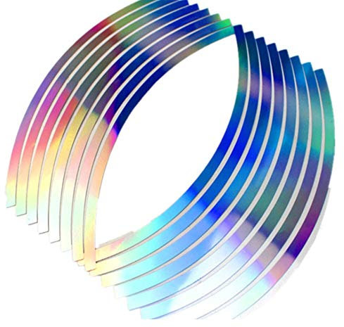 MiOYOOW Felgenrandaufkleber, reflektierend, 25,4 cm/30,5 cm/30,5 cm/35,6 cm/45,7 cm, für Motorräder, Fahrräder, Autos