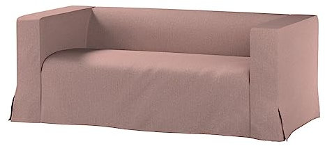 dekoria Housse de rechange pour canapé 2 places Klippan - Longue avec pli de cave - Convient au modèle Klippan vieux rose