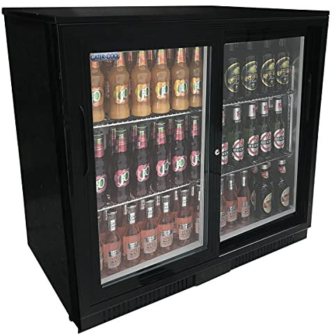 Cater-Cool Double Sliding Door Bottle Cooler With LED Lighting ck8502LED (UK Mainland Del Only)