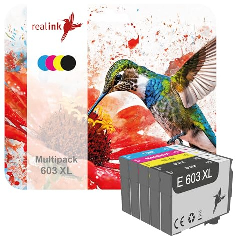 realink 5 603 XL Druckerpatronen kompatibel mit Epson 603 603XL Patronen für Expression Home XP2100 XP2105 XP3100 XP3105 XP4100 XP4105 Workforce WF2810 WF2830 WF2835