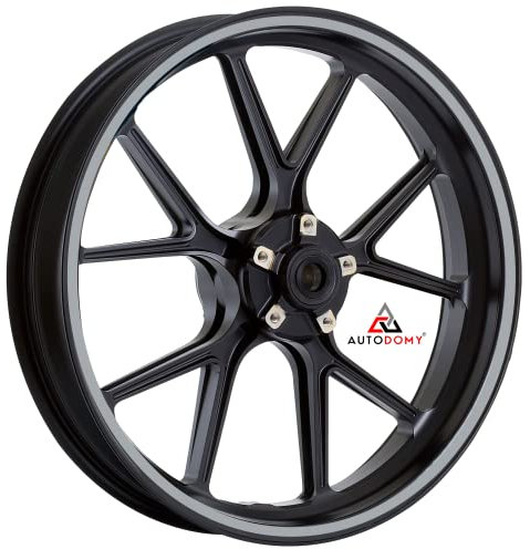 Autodomy Motorrad Felgenaufkleber Komplettset für 2 Räder 15 bis 19 Zoll | Felgen Aufkleber Motorrad Tuning Circular Sport Design (Silber, Breite 10 mm)