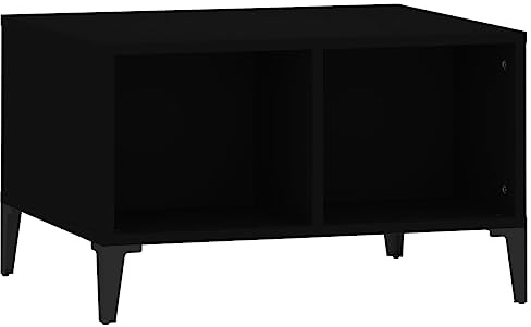 vidaXL Couchtisch Beistelltisch Wohnzimmertisch Sofatisch Teetisch Kaffeetisch Tisch Wohnzimmer Schwarz 60x50x36,5cm Holzwerkstoff