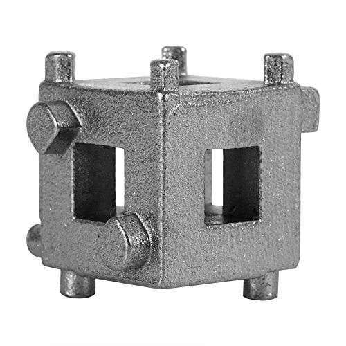 Car Rear Disc Brake Piston Retractor Tool Wind Back Cube Calliper Adaptor Silver, Front Driver Side Disc Brake Caliper Assembly