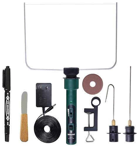 WINONS Hot Wire Foam Cutter with Temperature Controller and Light Indicator 27W, Upgraded WFC-0008 Styrofoam Cutter Also can be Used as a Hot Wire Cutter and Polystyrene Cutting Tool (Kit of 10)