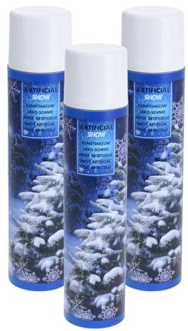 3 tlg. Set Schneespray zum Dekorieren - Dekospray - Dekoschnee - Kunstschnee Größe Schnee 3 x 300 ml Dose