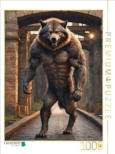 Puzzle · Werwolf durchstreift alte Ruinen | 1000 Teile · Lege-Größe 64 × 48 cm · CALVENDO Puzzle